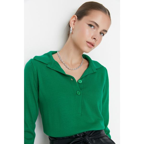 Trendyol Trendyol Green Polo Neck Knitwear Sweater