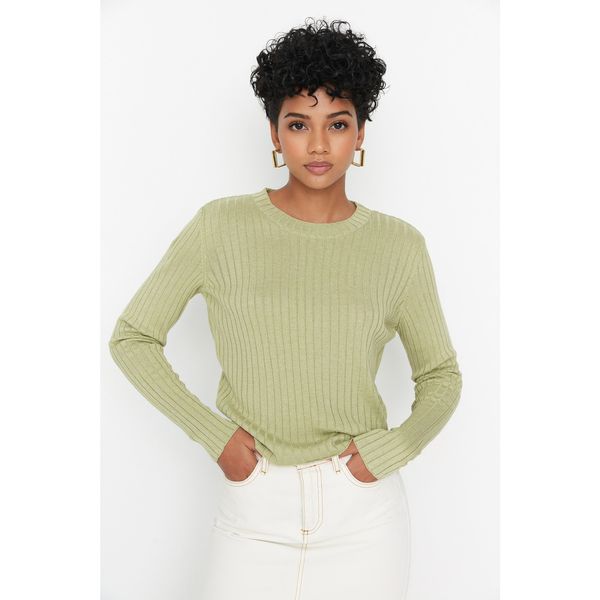 Trendyol Trendyol Green Roving Knitted Knitwear Crop Sweater
