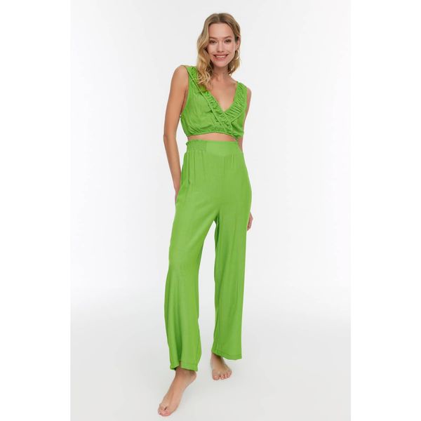 Trendyol Trendyol Green Ruffle Detailed Bottom-Top Set