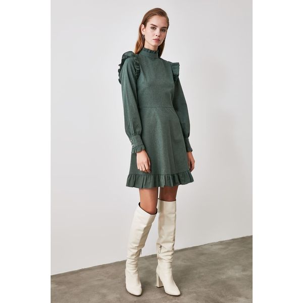 Trendyol Trendyol Green Shoulder Detailed Dress