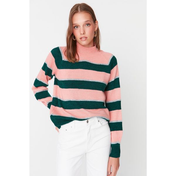 Trendyol Trendyol Green Stand Up Collar Knitwear Sweater