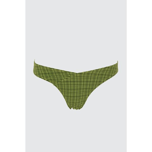 Trendyol Trendyol Green Textured V Cut Bikini dół