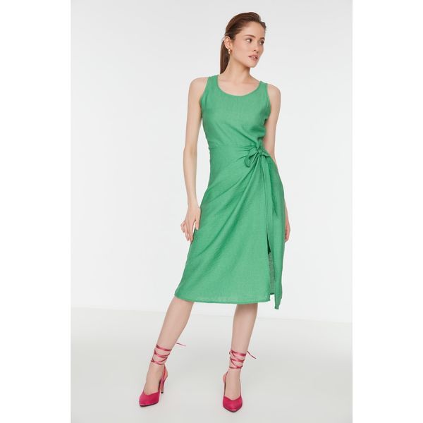 Trendyol Trendyol Green Tie Detailed Dress