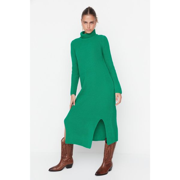 Trendyol Trendyol Green Turtleneck Knitwear Dress