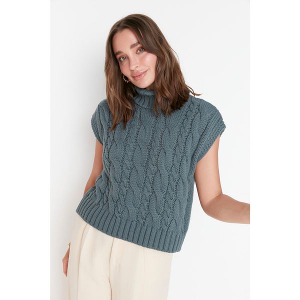 Trendyol Trendyol Green Turtleneck Knitwear Sweater