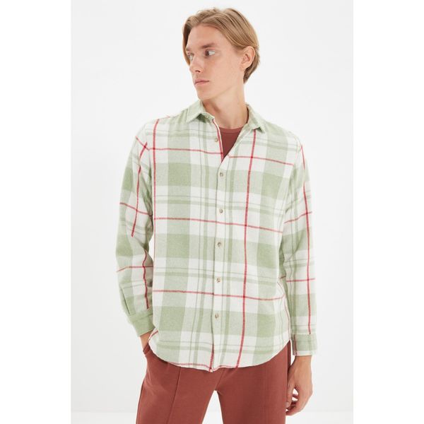 Trendyol Trendyol Green Unisex Regular Fit Plaid Lumberjack Shirt