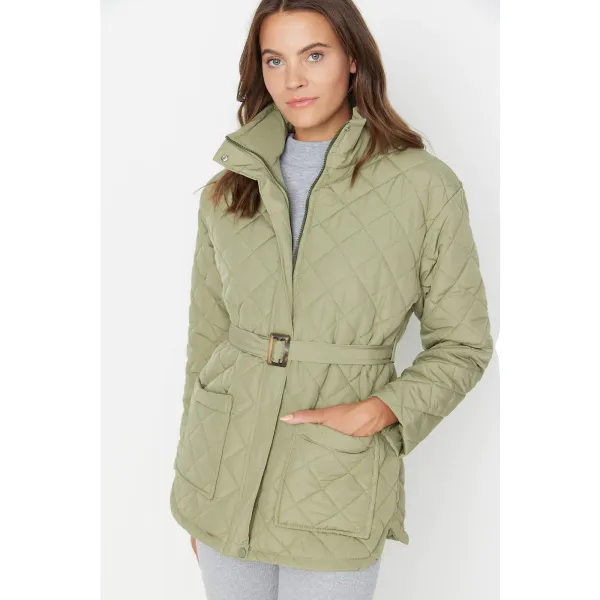 Trendyol Trendyol Green Wide Cut Oversize Arched Quilted Down Jacket