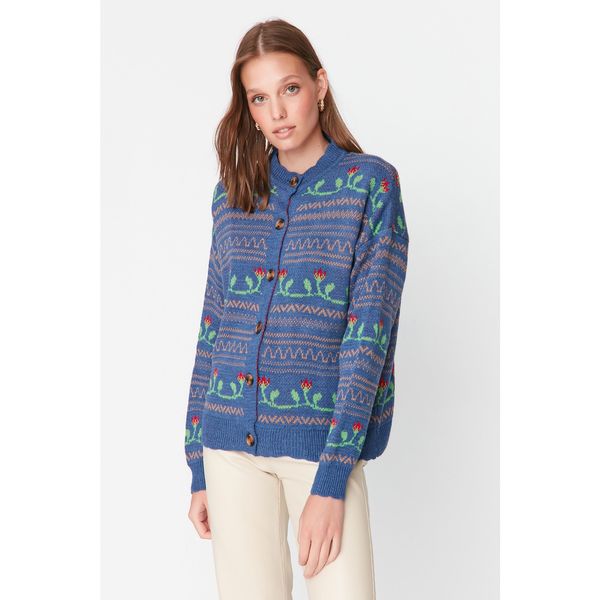 Trendyol Trendyol Indigo Floral Knitwear Hrka