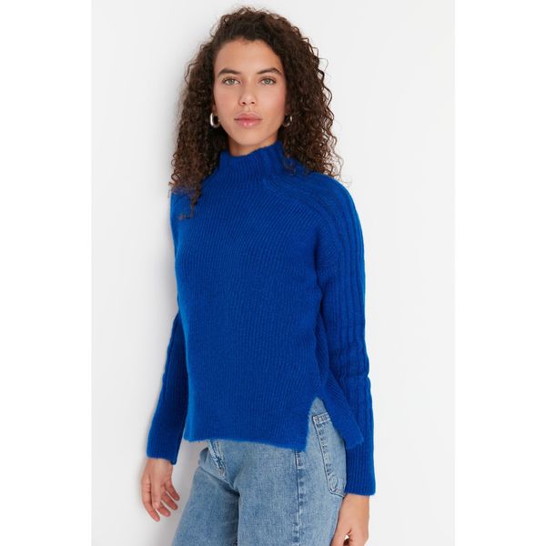 Trendyol Trendyol Indigo High Collar Knitwear Sweater