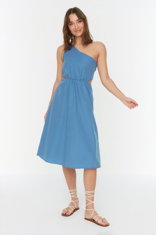 Trendyol Trendyol Indigo One Shoulder Dress