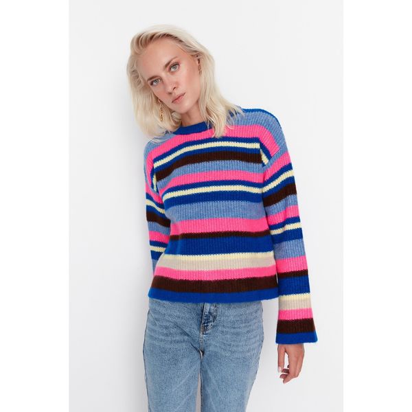 Trendyol Trendyol Indigo Striped Knitwear Sweater