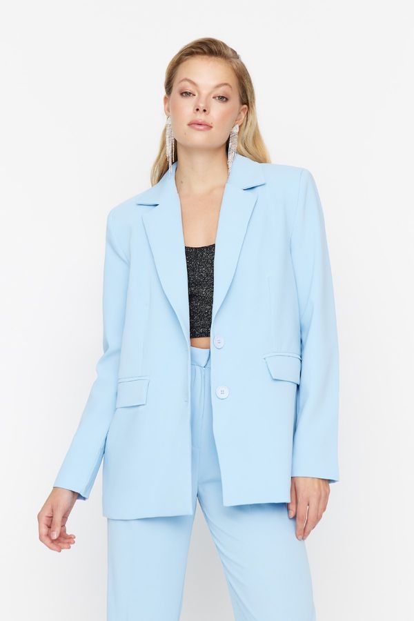 Trendyol Trendyol Jacket - Blue - Oversize