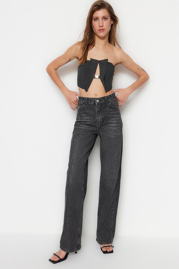 Trendyol Trendyol Jeans - Black - Wide leg