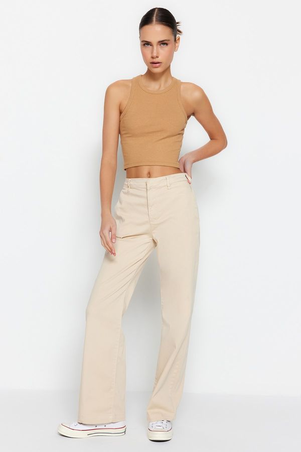 Trendyol Trendyol Jeans - Ecru - Wide leg