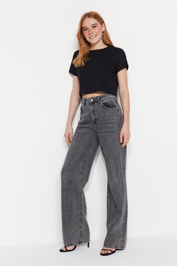 Trendyol Trendyol Jeans - Gray - Wide leg