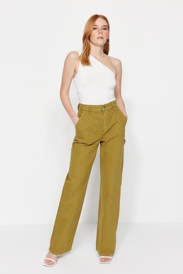 Trendyol Trendyol Jeans - Khaki - Wide leg