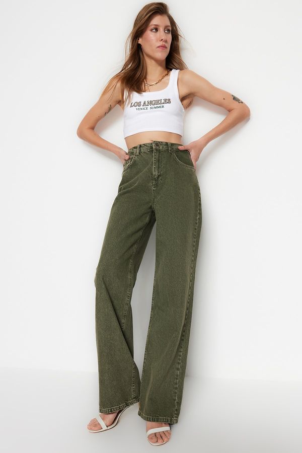 Trendyol Trendyol Jeans - Khaki - Wide leg