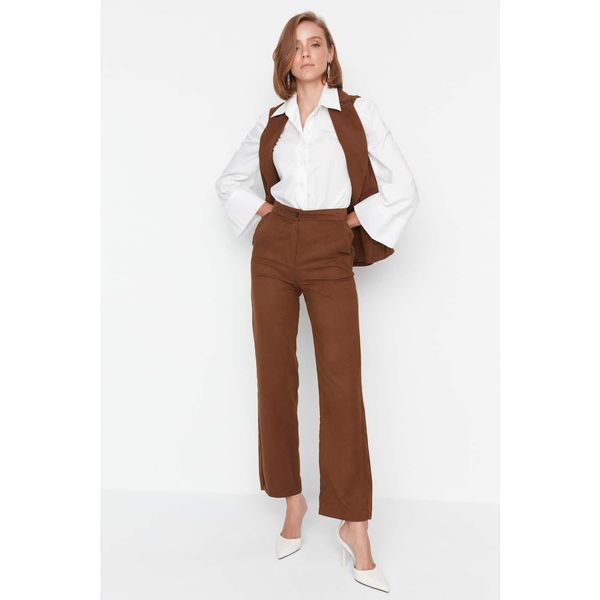 Trendyol Trendyol Khaki High Waist Trousers