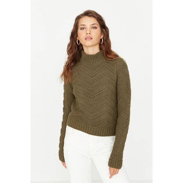 Trendyol Trendyol Khaki Turtleneck Knitwear Sweater