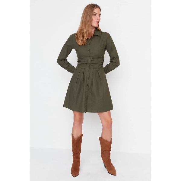 Trendyol Trendyol Khaki Waist Detailed Dress