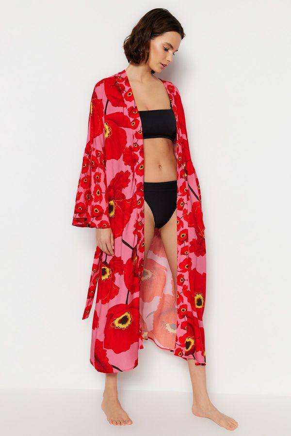 Trendyol Trendyol Kimono & Caftan - Red - Relaxed fit