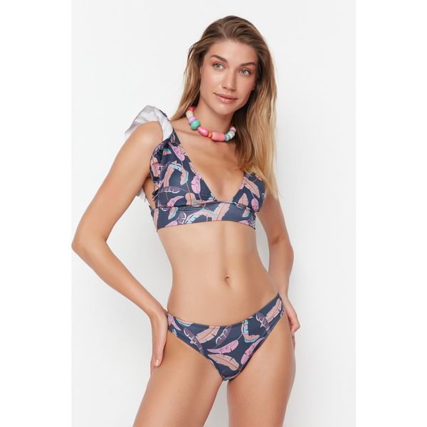 Trendyol Trendyol Leaf Patterned Bikini Bottoms