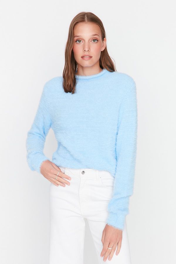 Trendyol Trendyol Light Blue Beard Yarn Knitwear Sweater