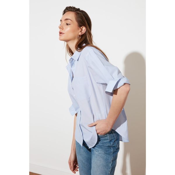 Trendyol Trendyol Light Blue Boyfriend Shirt