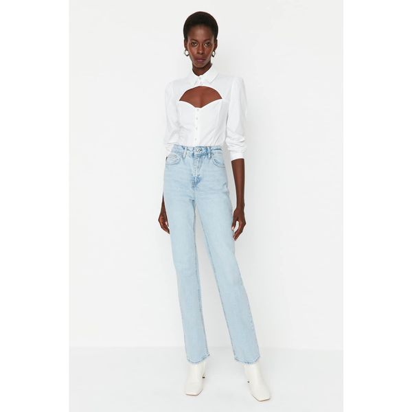 Trendyol Trendyol Light Blue High Waist Flare Jeans