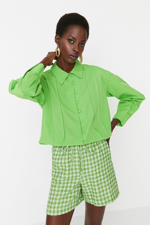 Trendyol Trendyol Light Green Basic Shirt