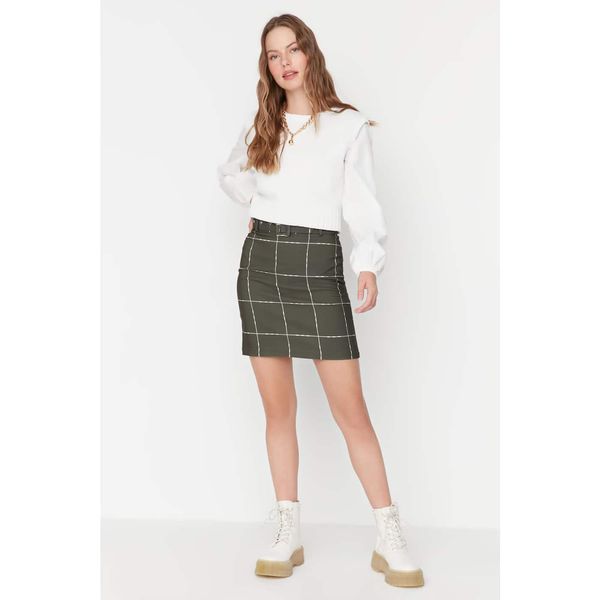 Trendyol Trendyol Light Khaki Belt Detailed Skirt