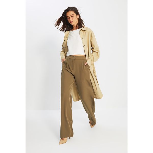 Trendyol Trendyol Light Khaki Straight Trousers