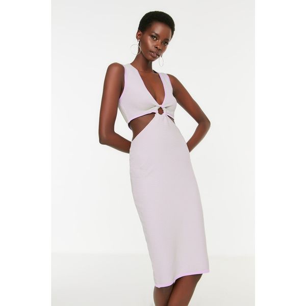 Trendyol Trendyol Lilac Accessory Detailed Knitwear Dress