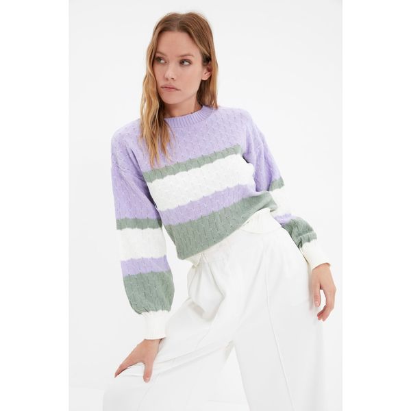 Trendyol Trendyol Lilac Beard Yarn Knitwear Sweater