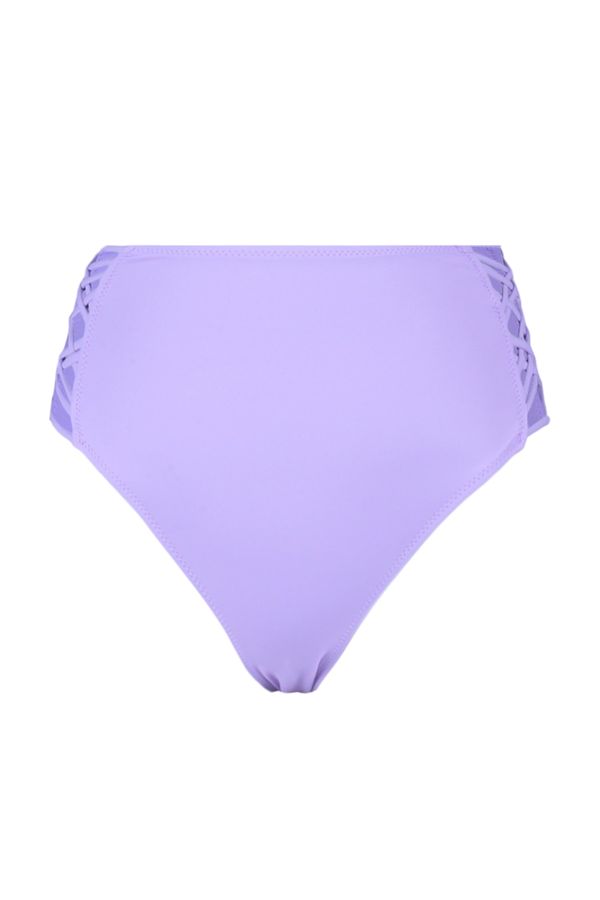 Trendyol Trendyol Lilac Bias Detailed High Waist Bikini Bottom