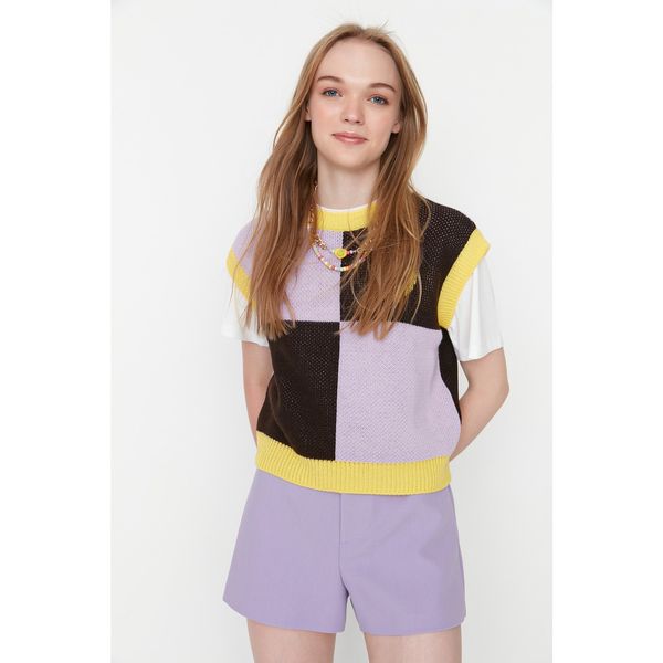 Trendyol Trendyol Lilac Crop Knitwear Sweater