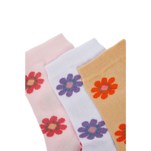 Trendyol Trendyol Lilac Floral 3 Pack Socks