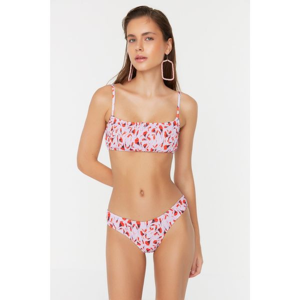 Trendyol Trendyol Lilac Floral Patterned Bikini Bottoms