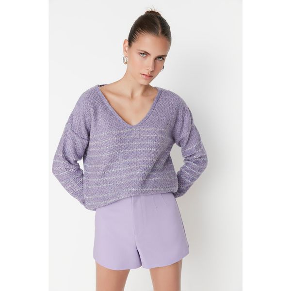 Trendyol Trendyol Lilac Knit Detailed Knitwear Sweater