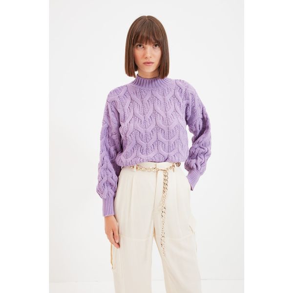 Trendyol Trendyol Lilac Knit Detailed Knitwear Sweter
