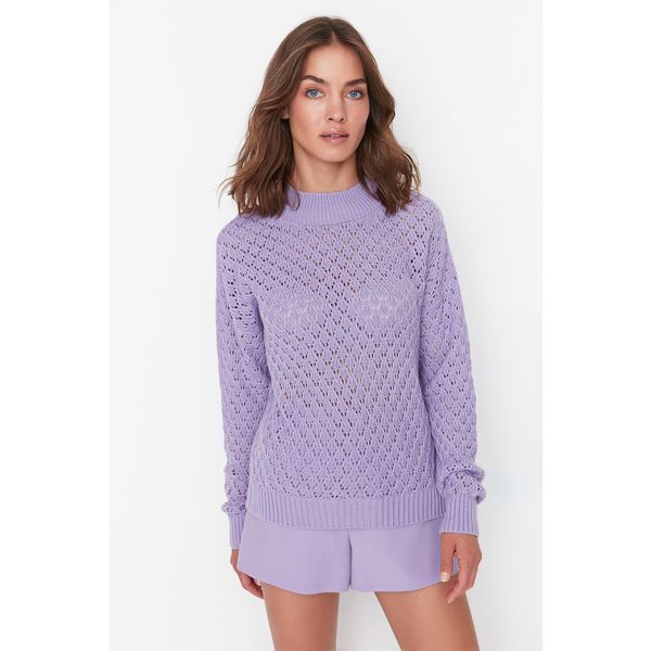 Trendyol Trendyol Lilac Openwork Knitwear Sweater