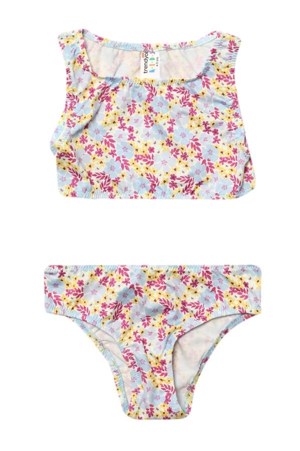 Trendyol Trendyol Lilac Printed Girl Bikini Set