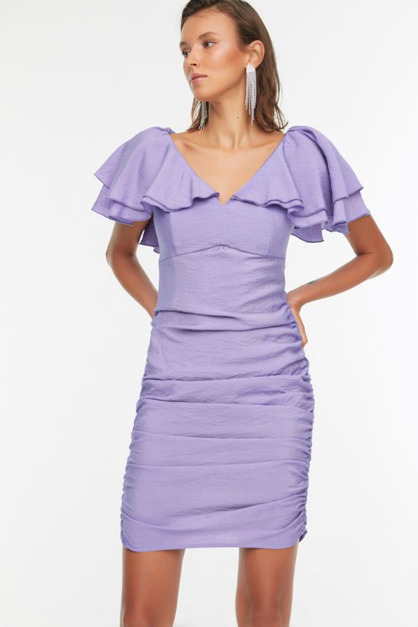 Trendyol Trendyol Lilac Shirred Detailed Dress