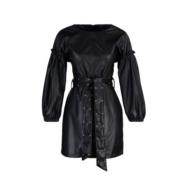 Trendyol Trendyol Limited Edition Black Faux Leather Dress