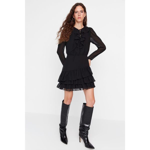 Trendyol Trendyol Limited Edition Black Ruffle Dress