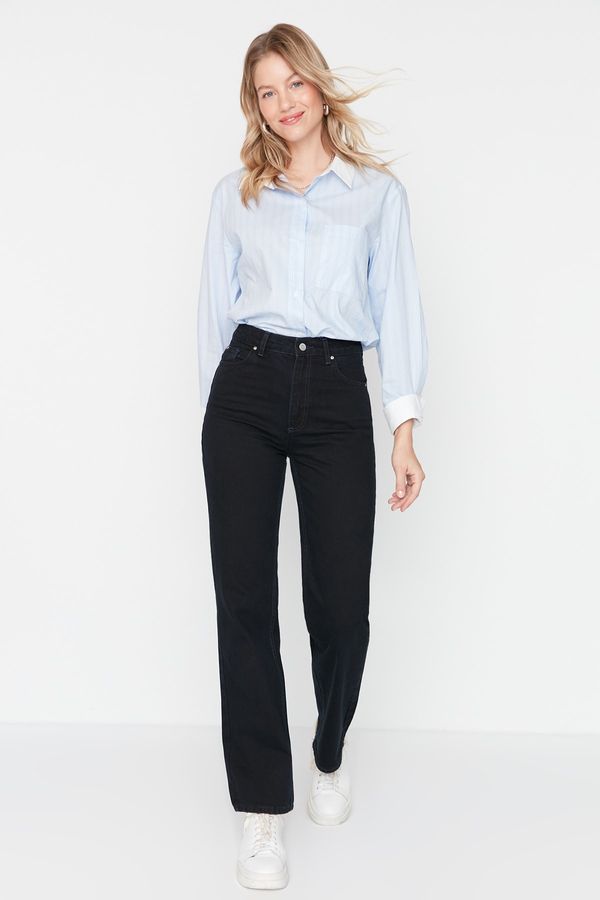 Trendyol Trendyol Midnight Blue High Waist Wide Leg Jeans