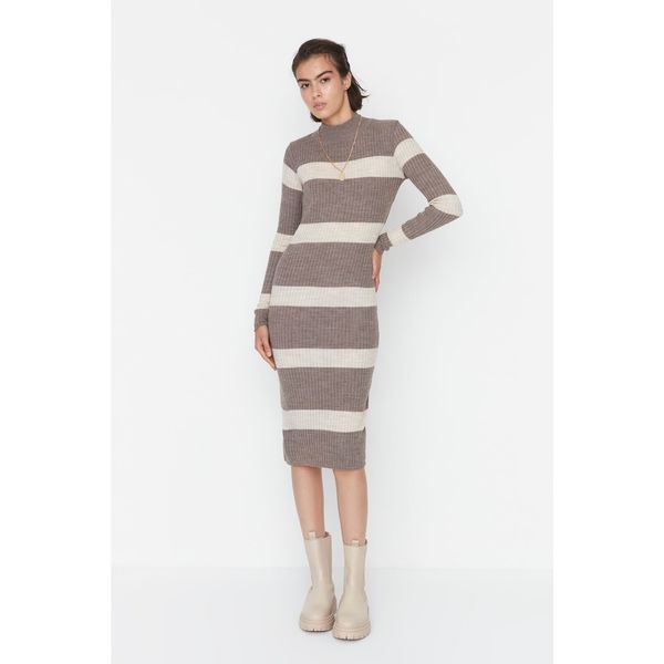 Trendyol Trendyol Mink Color Block Knitwear Dress