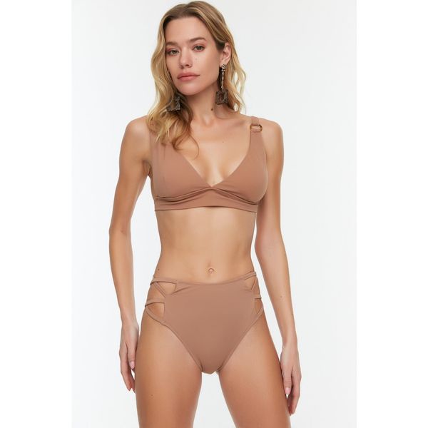 Trendyol Trendyol Mink Cut Out Detailed High Waist Bikini Bottom