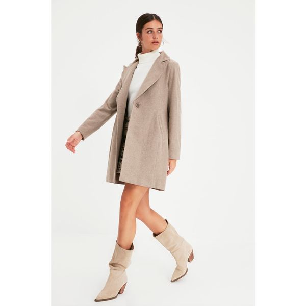 Trendyol Trendyol Mink Front Buttoned Wool Cachet Coat