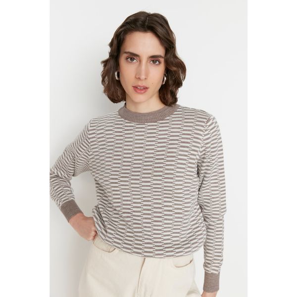 Trendyol Trendyol Mink Jacquard Knitwear Sweater